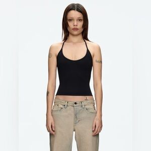 TankAir Half Moon Halter Top, Size L